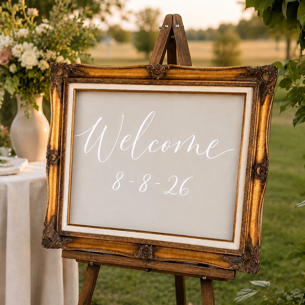 The Hollywood Ornate Gold Signage Frame