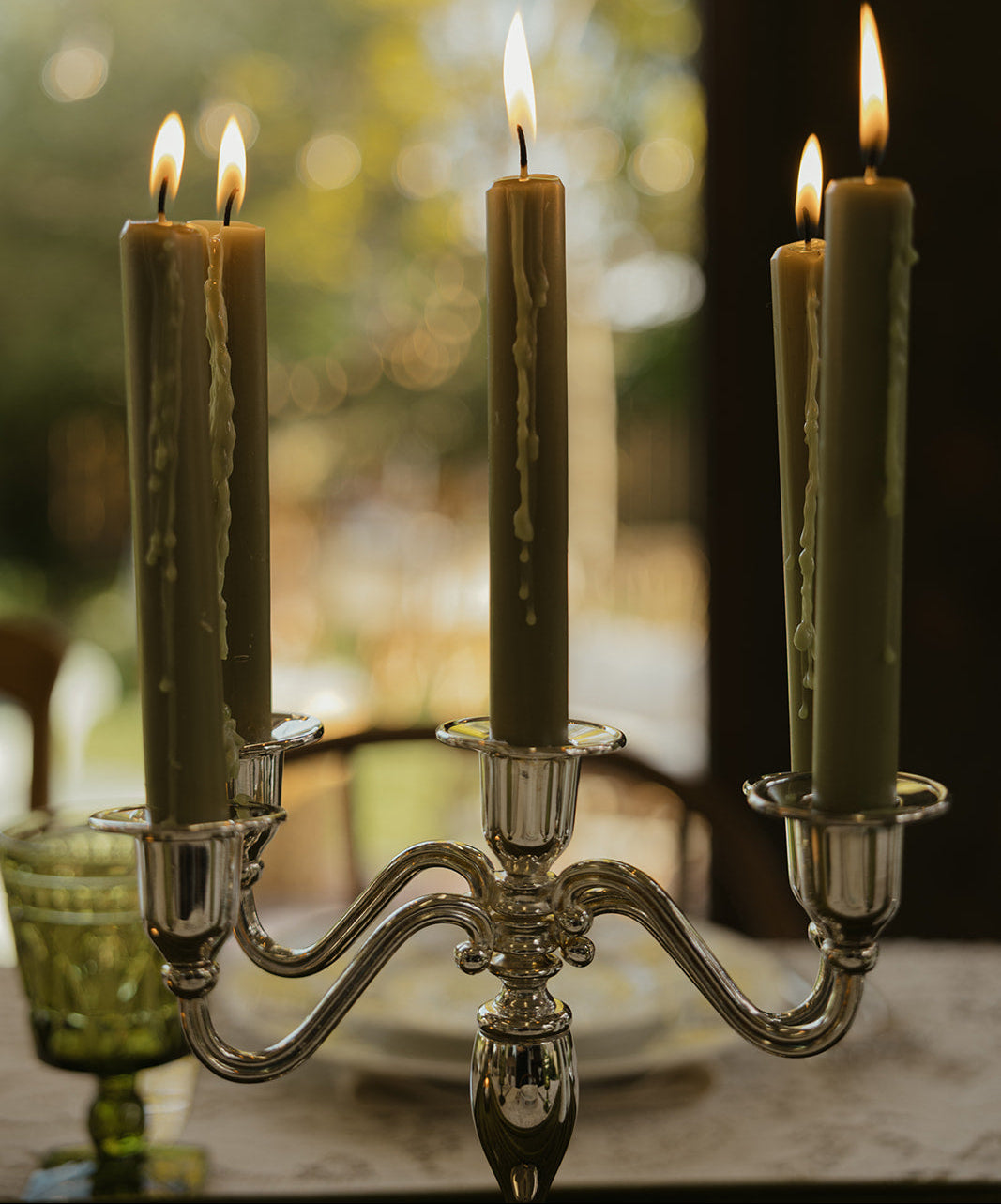 The Regency 5-Arm Silver Candelabra