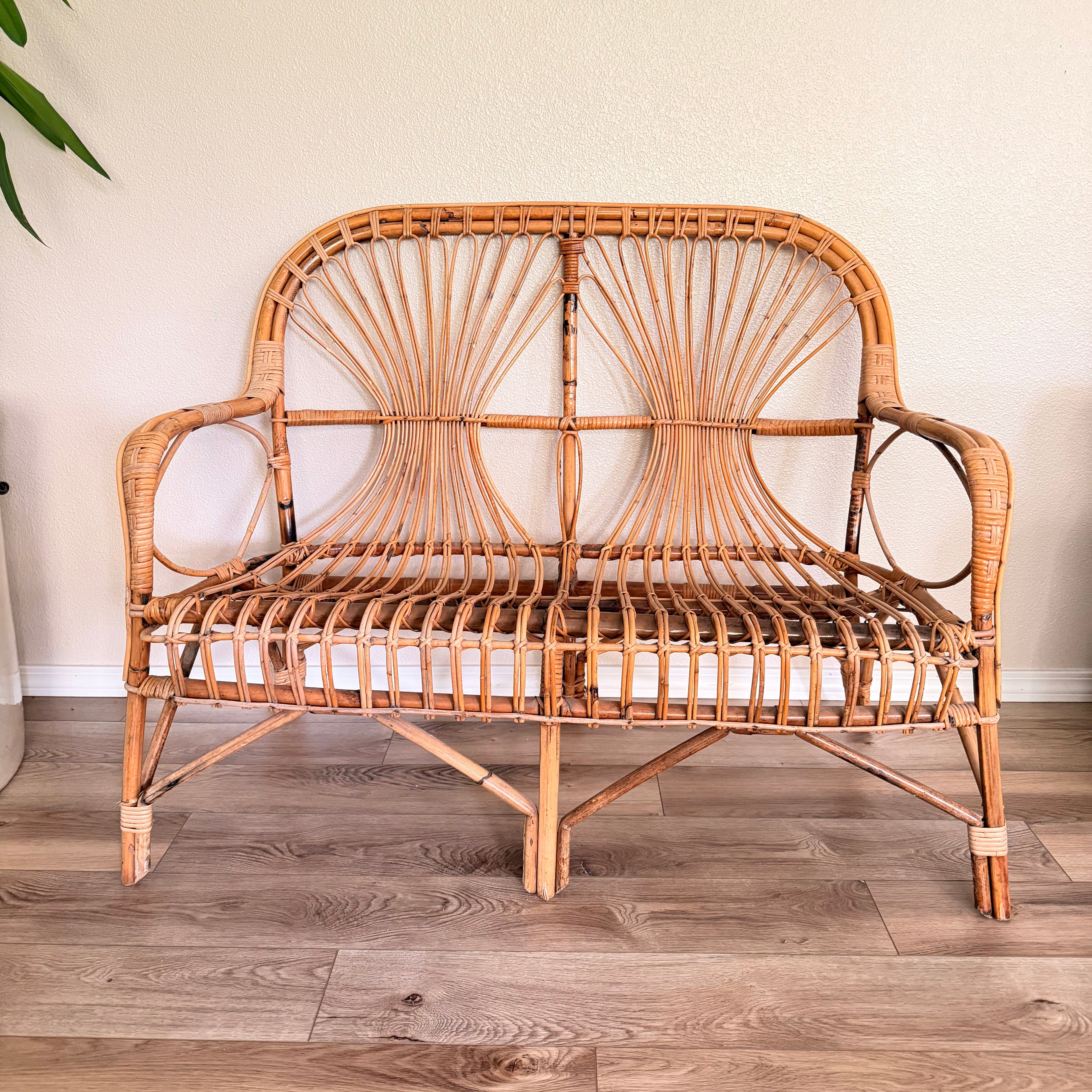 The Capri Rattan Loveseat
