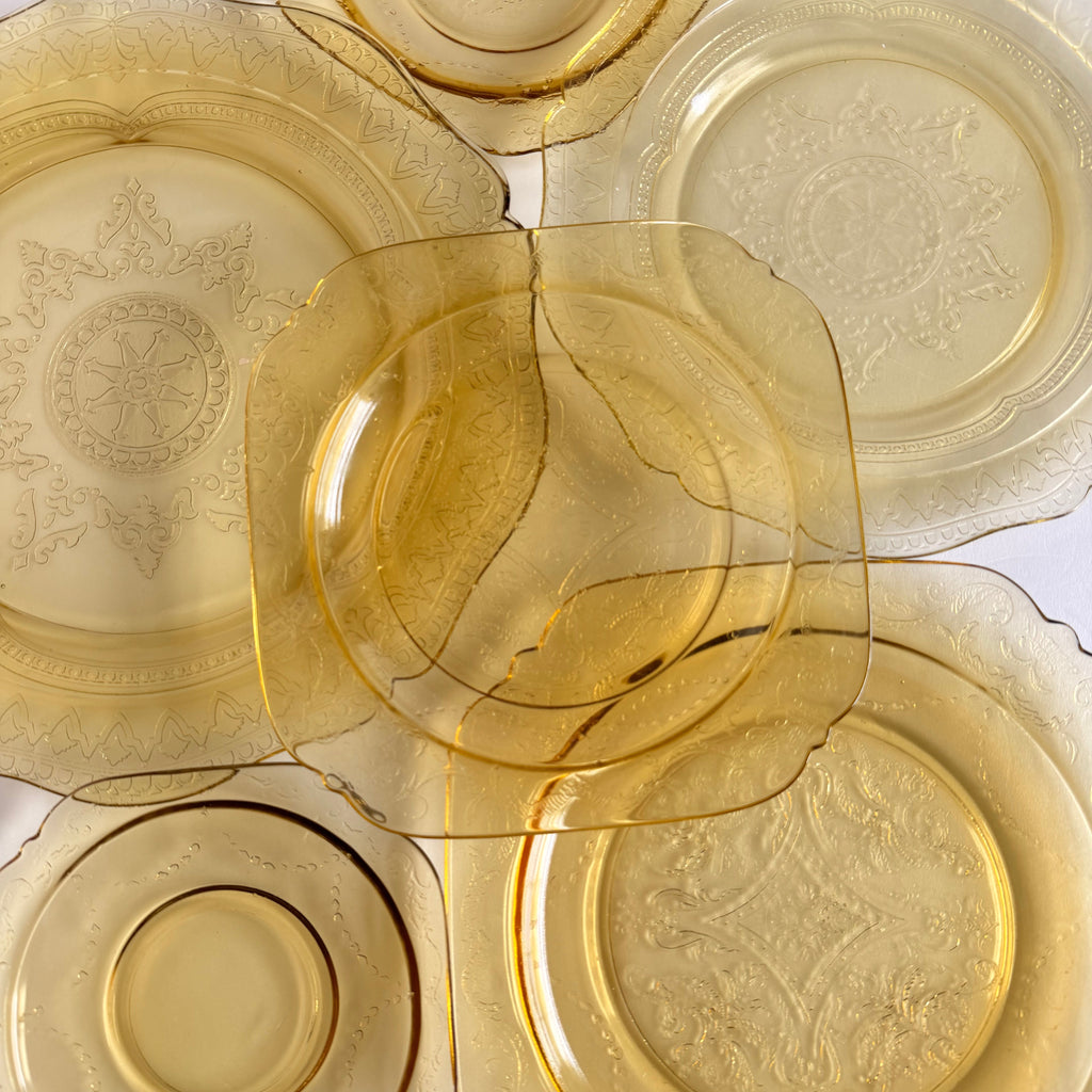 The Goldie Yellow Depression Glass Plate Collection