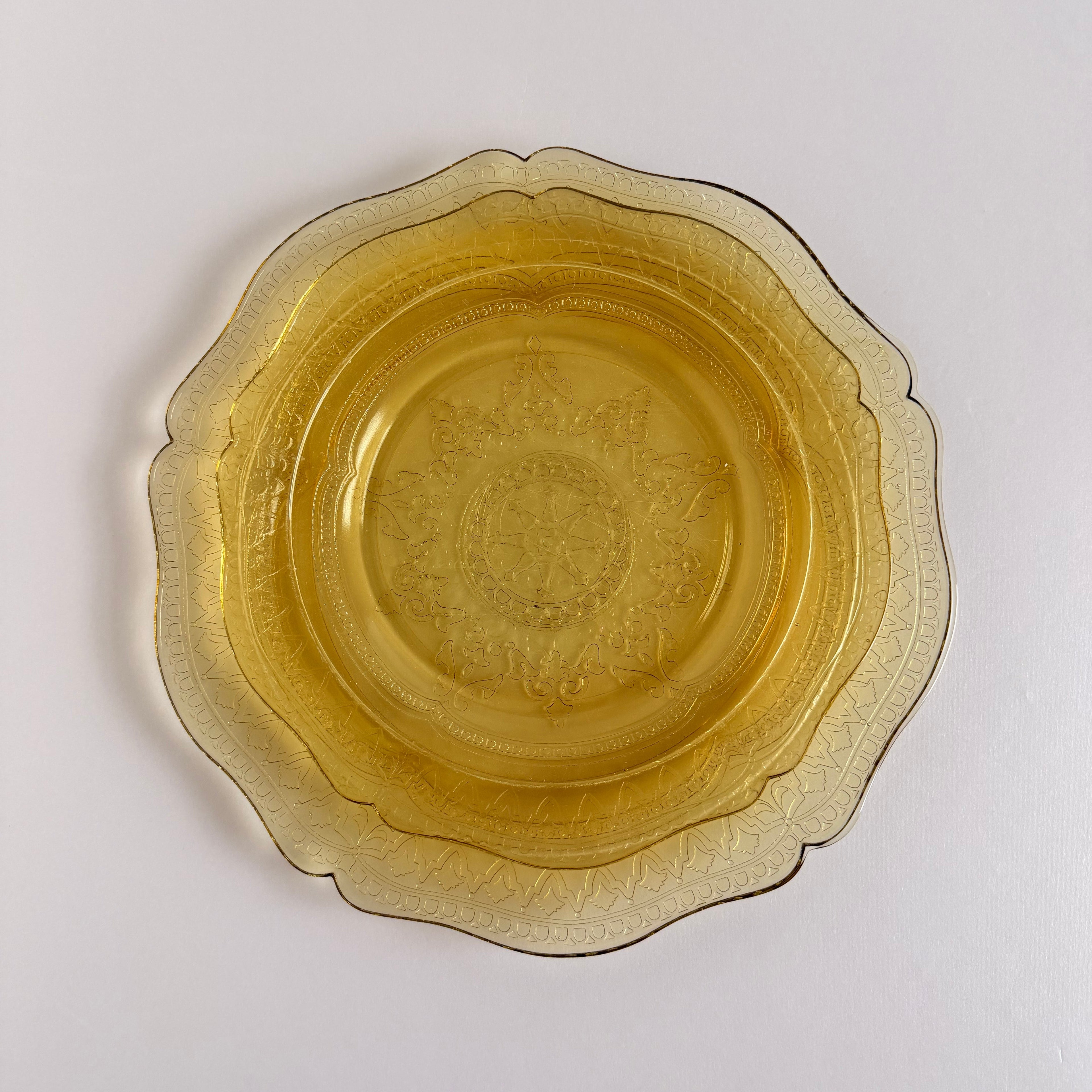 The Goldie Yellow Depression Glass Plate Collection