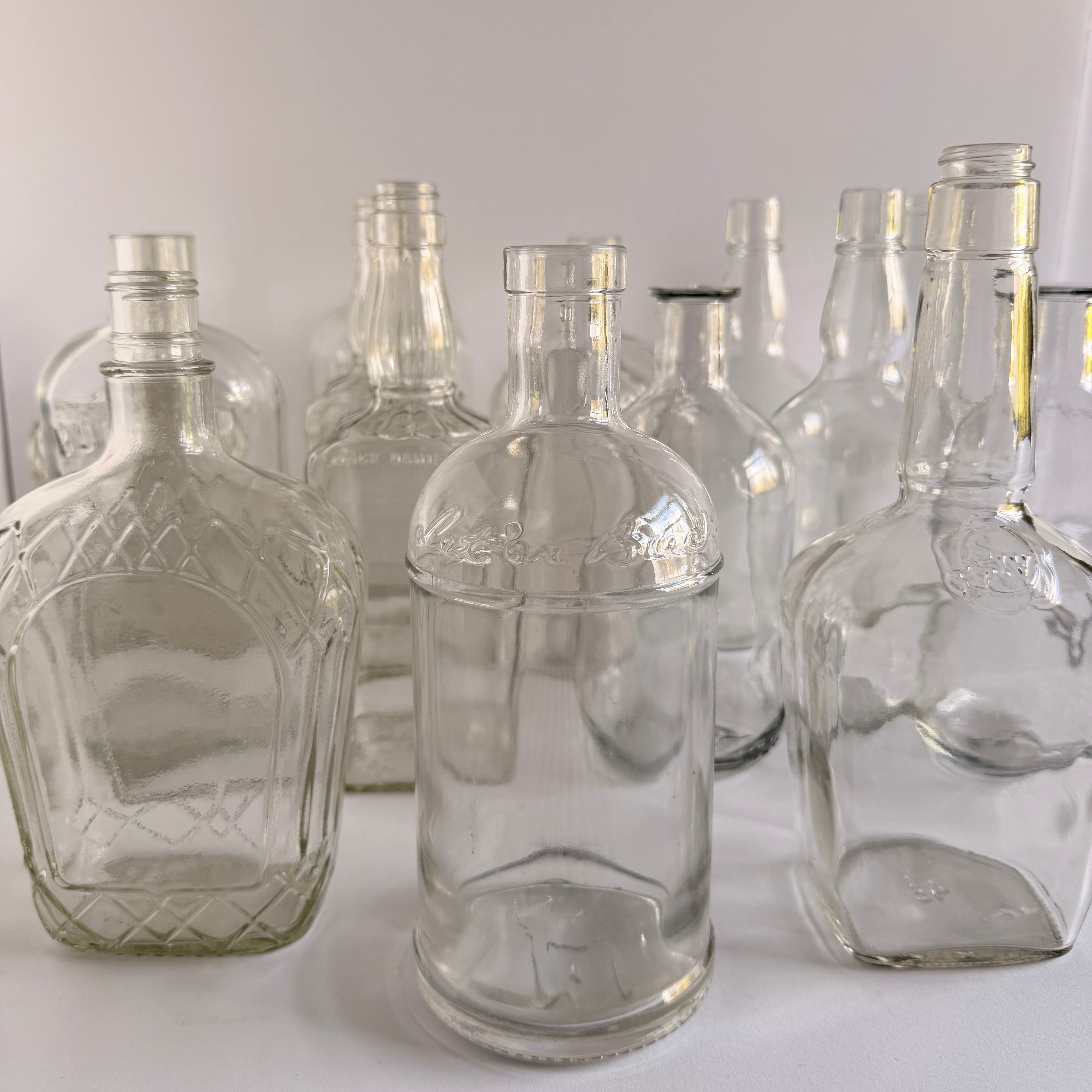 The Whiskey Row Assorted Glass Bottle Collection