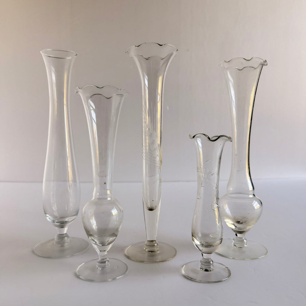 Clear Glass Bud Vases