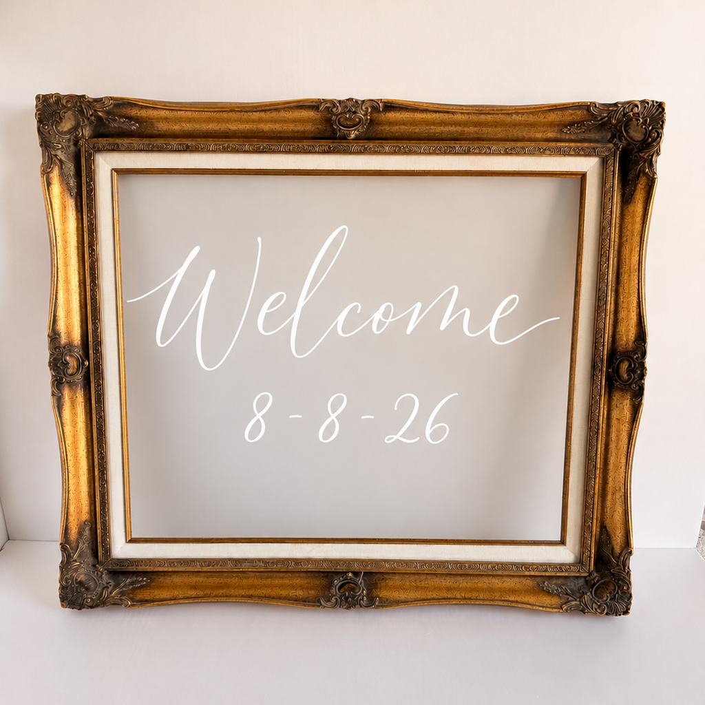 The Hollywood Ornate Gold Signage Frame