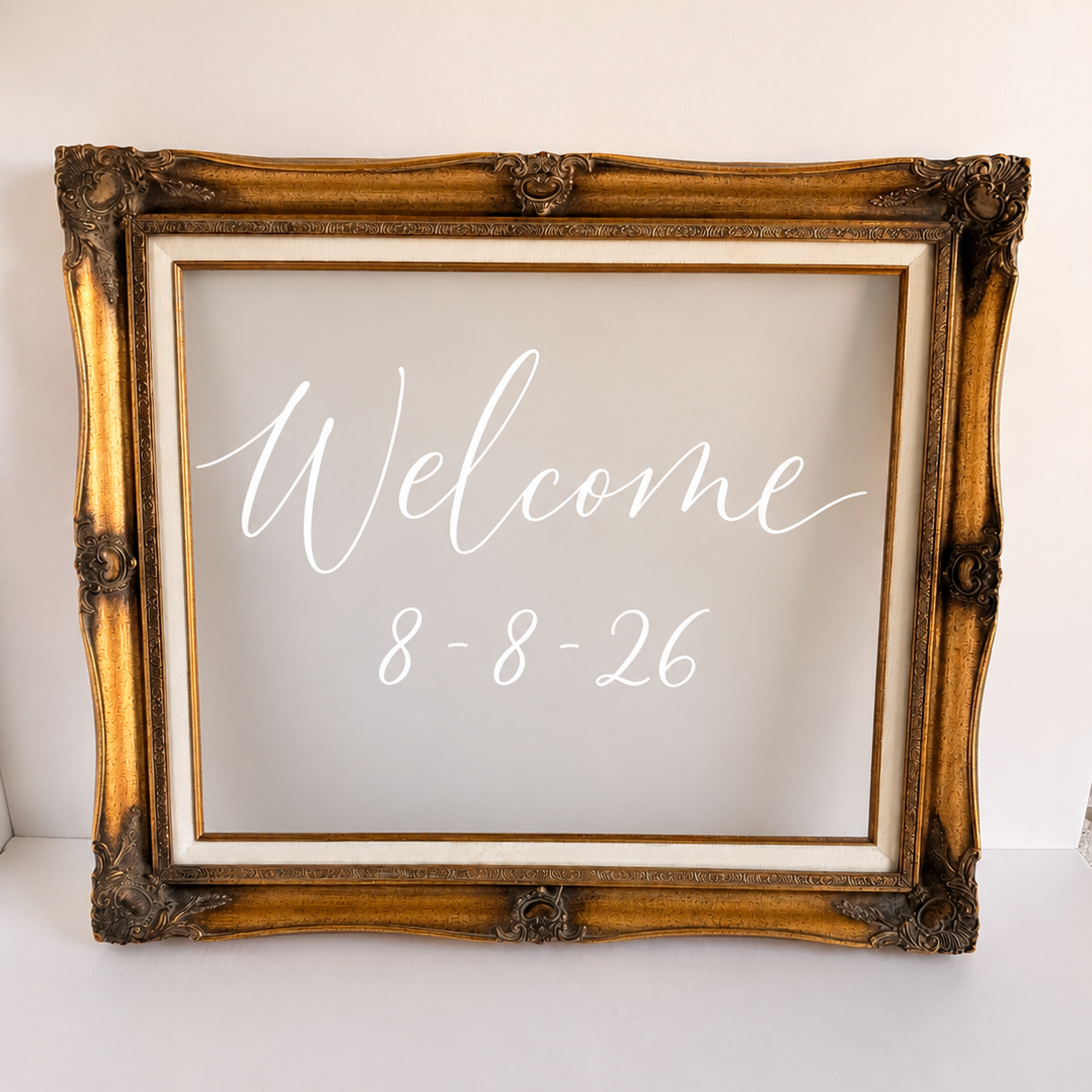 The Hollywood Ornate Gold Signage Frame