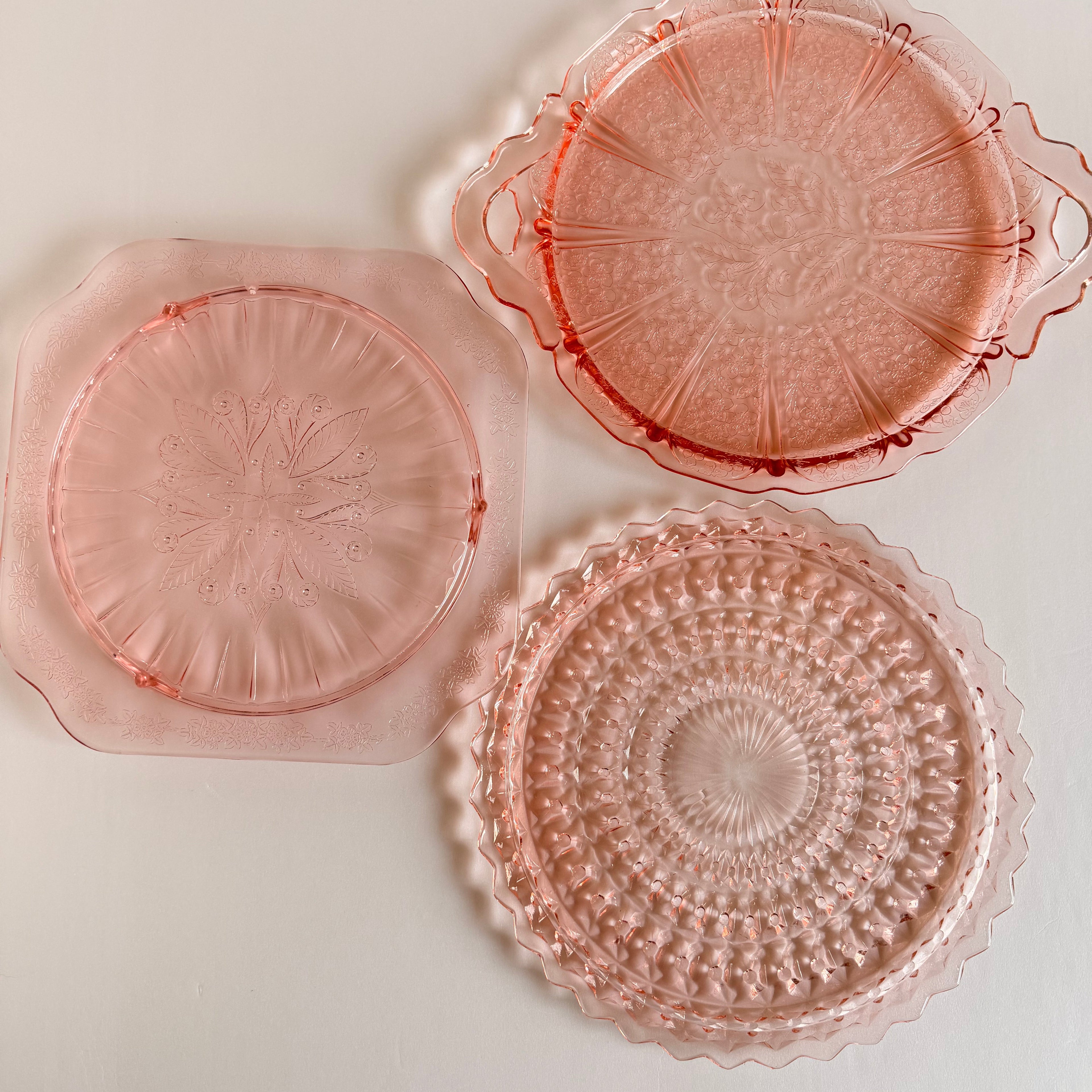 The Stevie Depression Glass Serving Collection