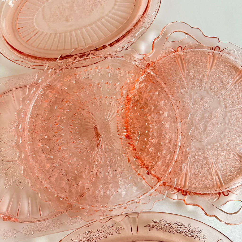 The Stevie Depression Glass Serving Collection