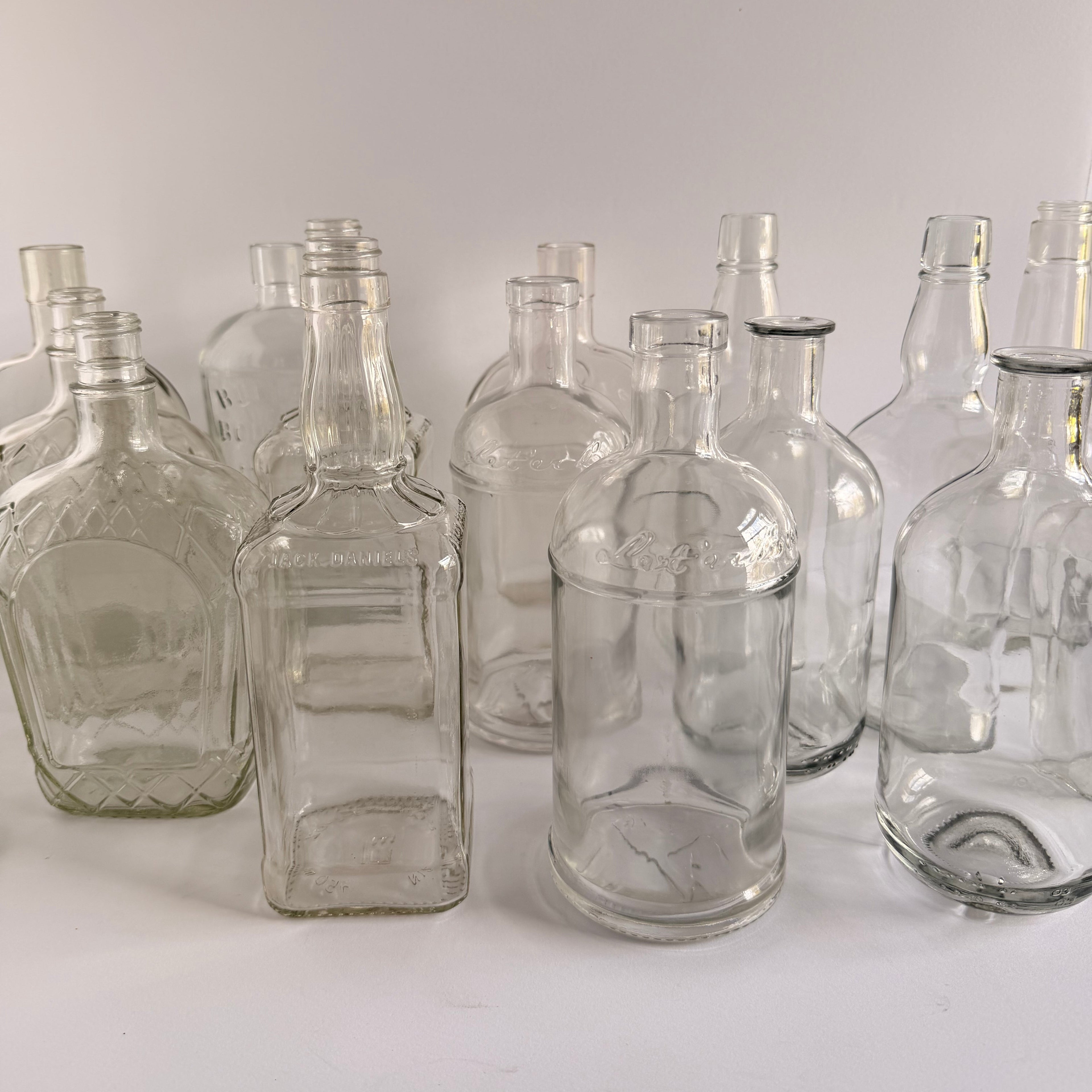 The Whiskey Row Assorted Glass Bottle Collection